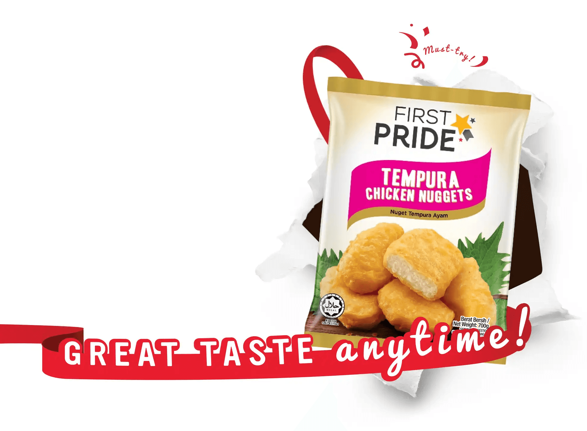 package great Taste Anytime banner